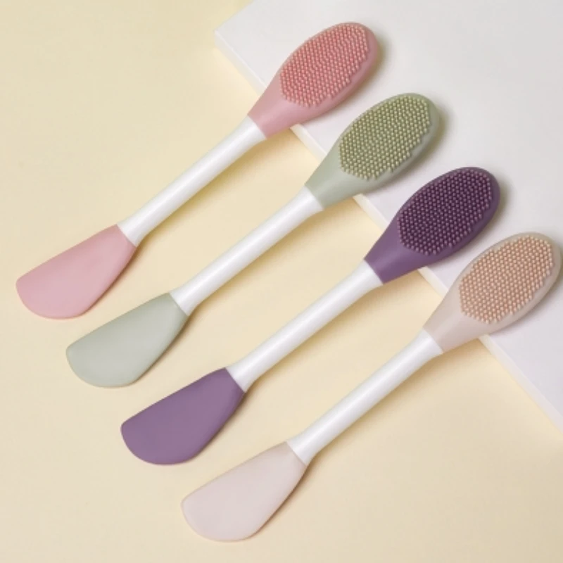 Spazzola per il viso in gel di silice Detergente per il viso a doppia faccia Prodotto per la rimozione dei punti neri Detergente per i pori Spazzola per maschera esfoliante per il viso