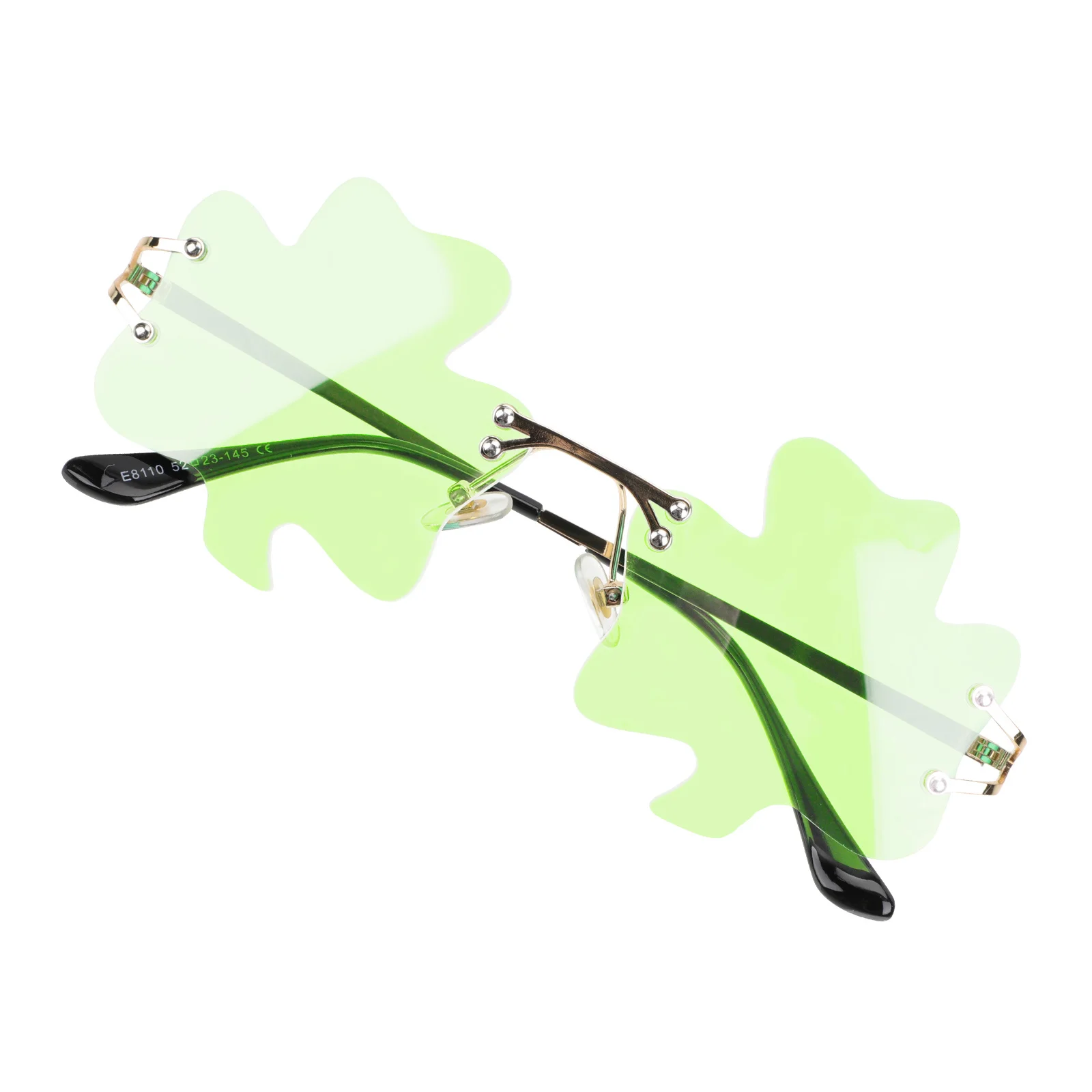 Gafas irlandesas con forma de trébol, gafas para fiesta del Día de San Patricio, accesorios festivos ligeros de Metal, trébol reutilizable
