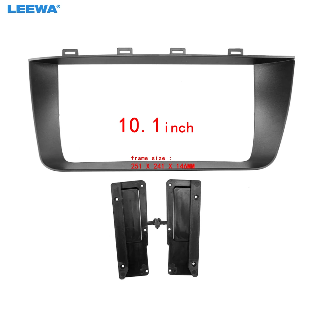 

LEEWA Car Audio 10.1" Big Screen Head Unit Dash Fascia Panel Frame Kit Adapter For BYD Sirui 2013 Auto Radio Dash Frame #CA7903