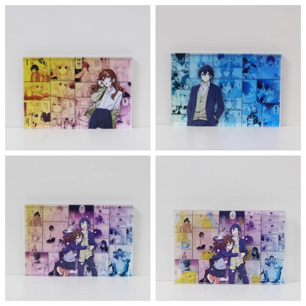 DIY Hori San To Miyamura Kun Hori Kyōko Miyamura Izumi Acrylic Card Brick Original Self-produced Anime Movie Crystal Brick