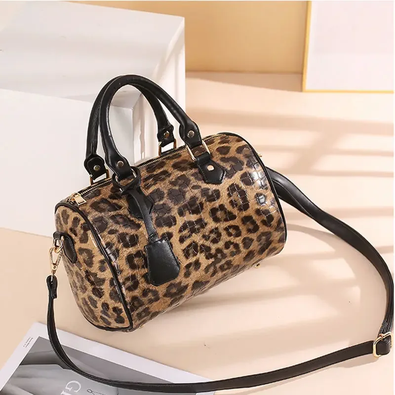 New Fashion Leopard Women Handbags European Design Patent Leather Ladies Shoulder Bags Female Girl Brand Luxury Crossbody Bag