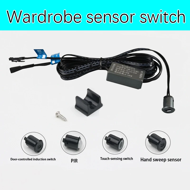 Touch Switch Sensor Controls the LED Dimmer Wide-Voltage Touch Light Switch for Wardrobe and Cabinet Lighting DC12V-24V