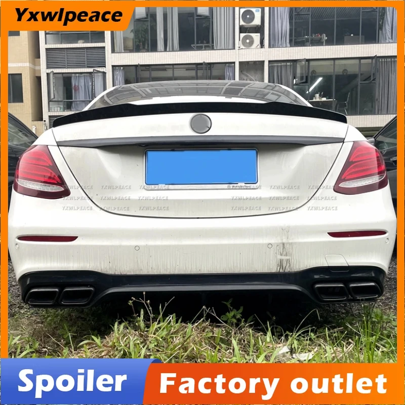 

For Mercedes Benz E-Class W213 2016-2022 E260 E300 E63S Sedan ABS Plastic Rear Trunk Lip Spoiler Body Kit Accessories