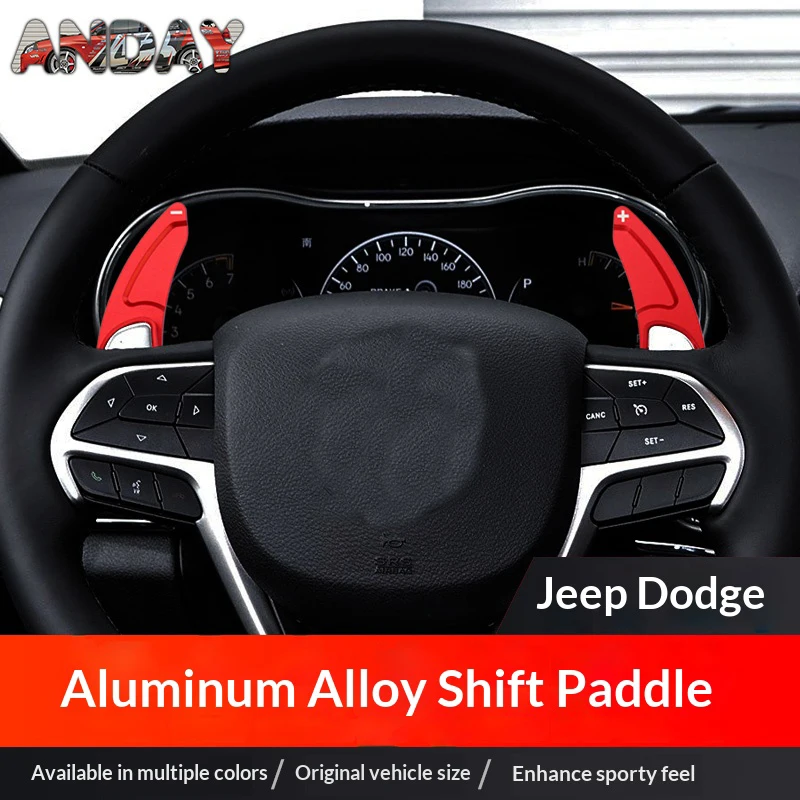 Steering Wheel Aluminum Alloy Paddle Shifter Extension Trim For Jeep Grand Cherokee 2014-current(NOT FIT SRT Version)