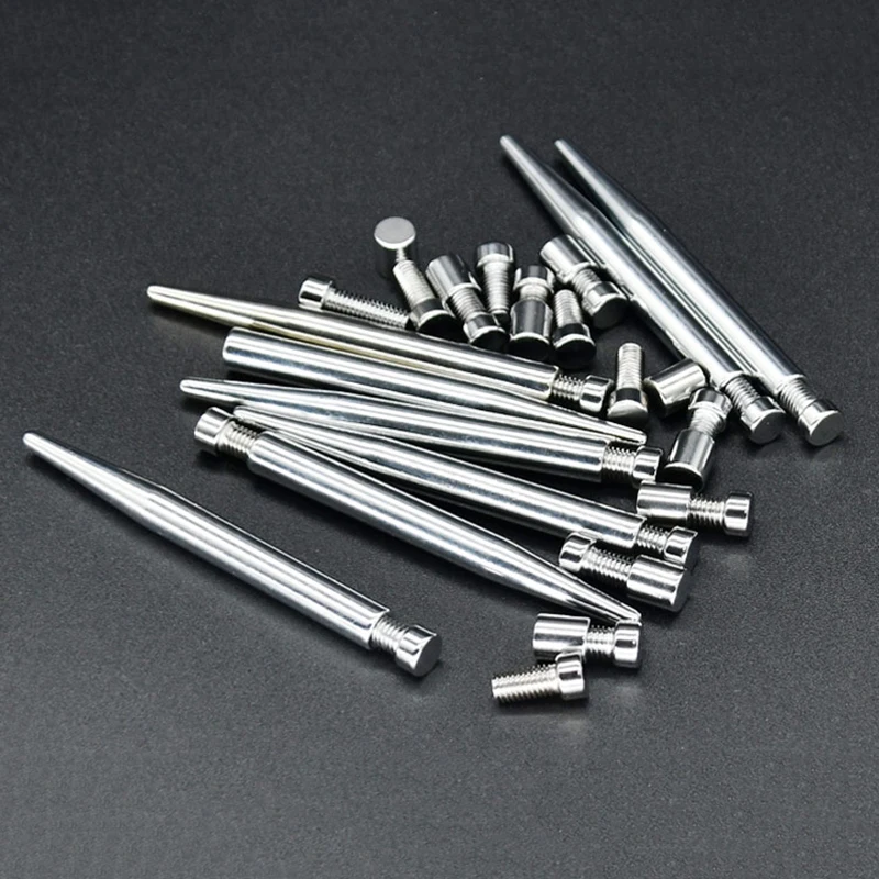 

500PCS Metal Glass Standoff Pins Barrel Screws Billboard Clip Nail Photo Frame Signage Nails Advertising Nails Chromed
