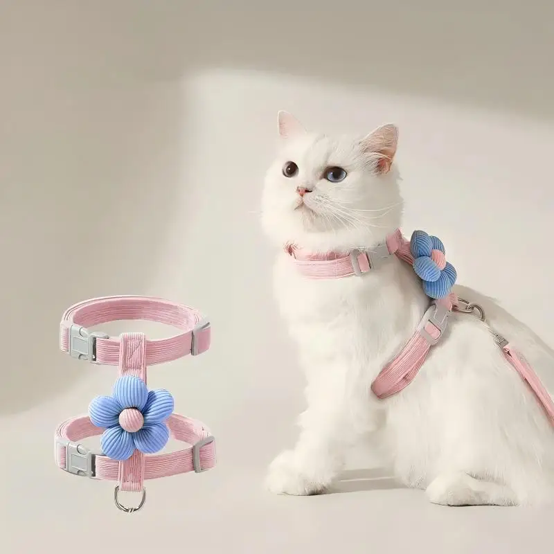 Adjustable Cat Harness And Leash Set For Small Dogs And Kittens_voghion.com