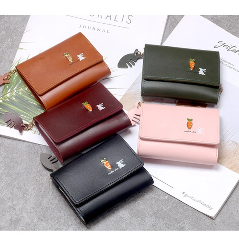 Fashion Women Cute Cartoon Wallet Small Hasp Girl Brand Designed Wallets Pu Leather Short Coin Purse Female Card Holder