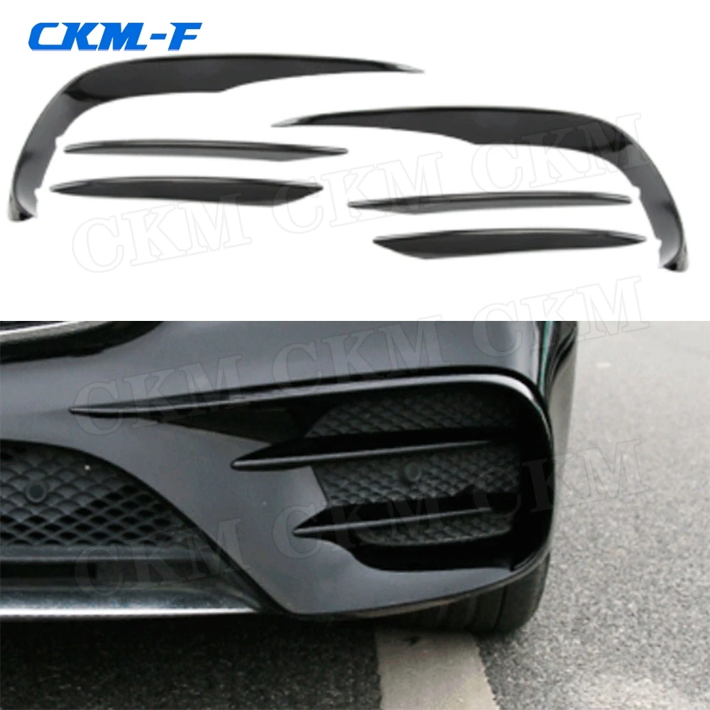 ABS Carbon For Mercedes Benz E Class C238 E200 E300 E400 E500 E53 E63 coupe 2 Door 2017-2019 Look Front Bumper Splitters Aprons