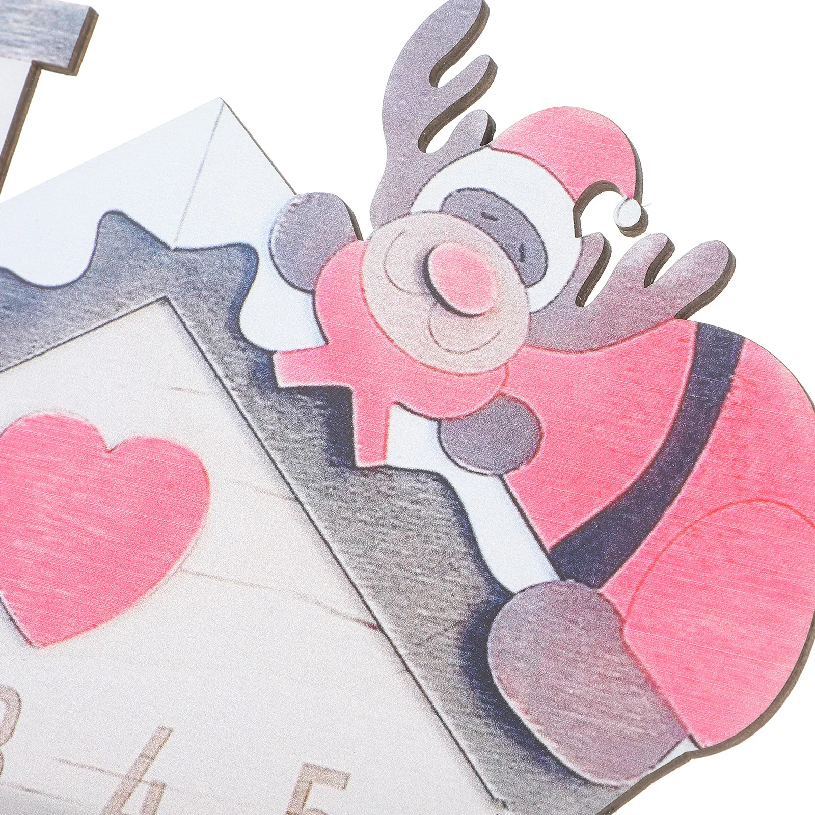 

Рождественская деревянная подвесная бирка, Рождественский обратный отсчет, настенный календарь, кулон, орнамент в виде оленя, подвесной знак на входной двери, Рождественский декор