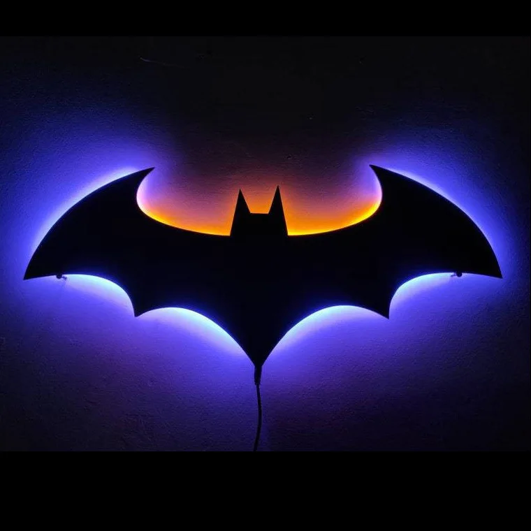 

ZK20 Creative LED Night Light Decorative Wall Lamp Remote Control Color Changing Lamp Bat Wing Bedside Ambient Sign Lamp