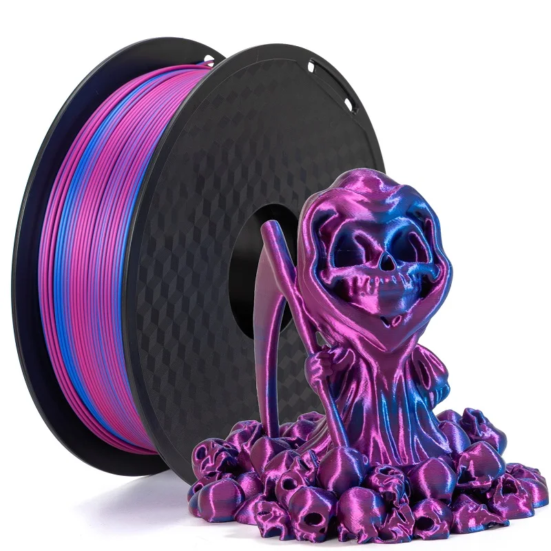 

250G Dual Color Filament PLA 1kg 1.75mm 3D Printer Filament Silk Two-tone 3D Printing Material Two Color PLA Sublimation Duotone