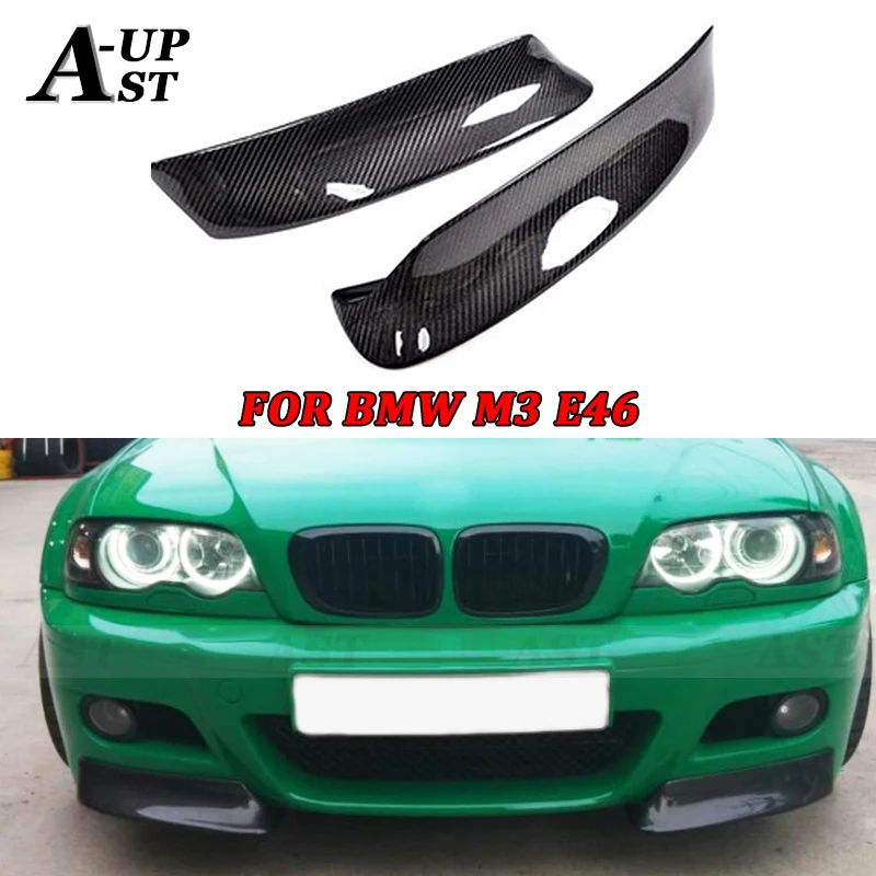 

For BMW M3 E46 High Quality Carbon Fiber Wrap Angle Front Bumper Diffuser Front Chin Trim Cover Splitter Body Kit