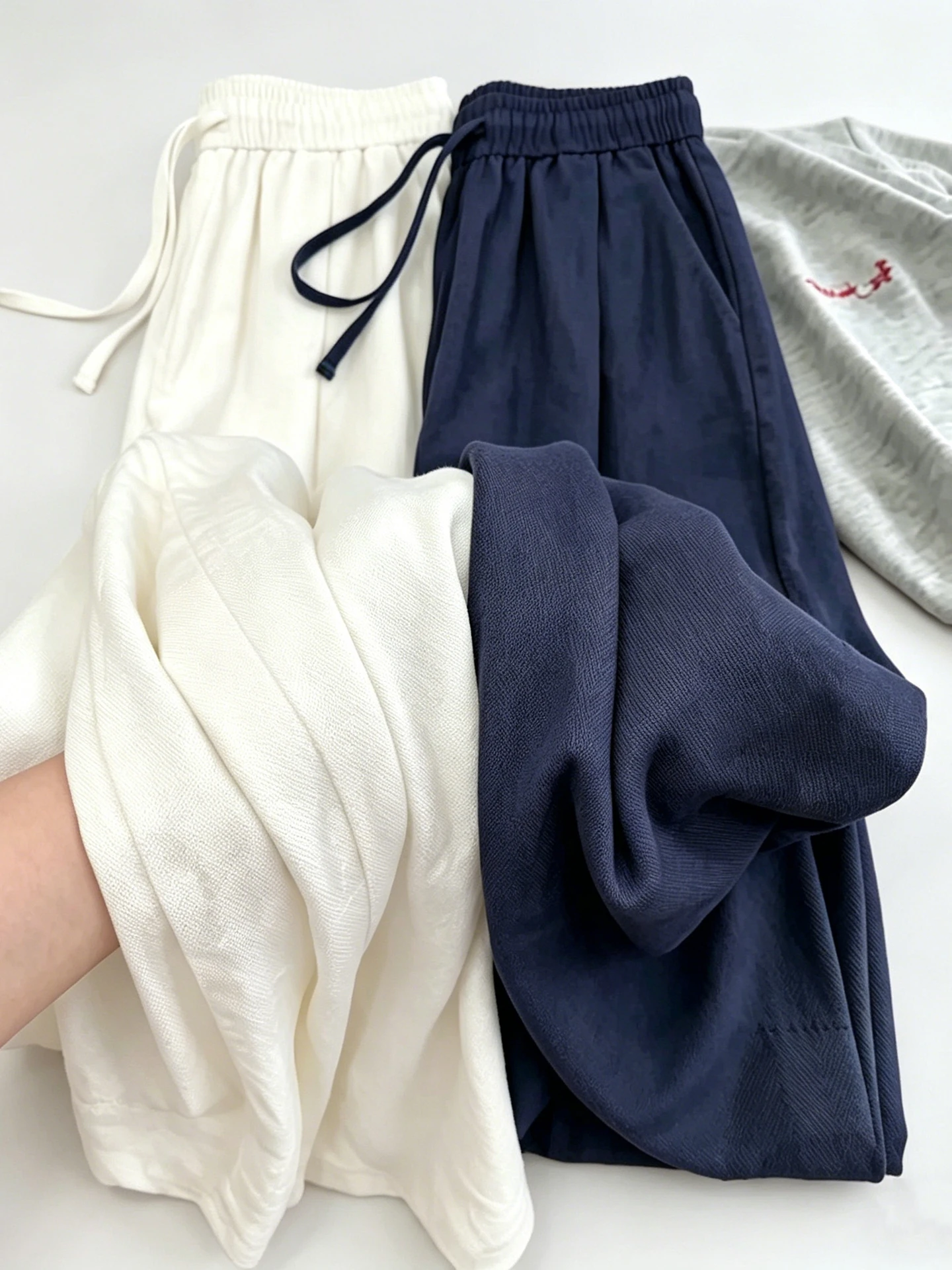 

Linen Wide Leg Pants Women's New 2026 Summer Thin Loose Slimming Lazy Style Floor-Length Sambon Pants Commute Style