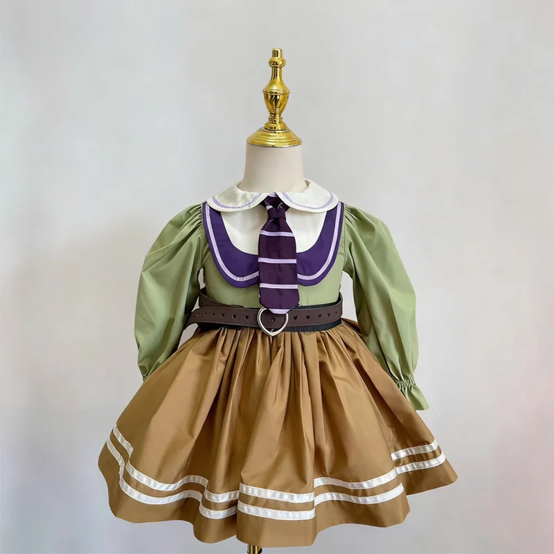 فستان تنكري للأداء بطابع الثعلب للفتيات مع أحزمة وإكسسوارات ربطة عنق للأطفال ملابس للحفلات الراقصة وهدايا حفلات أعياد الميلاد الليلية