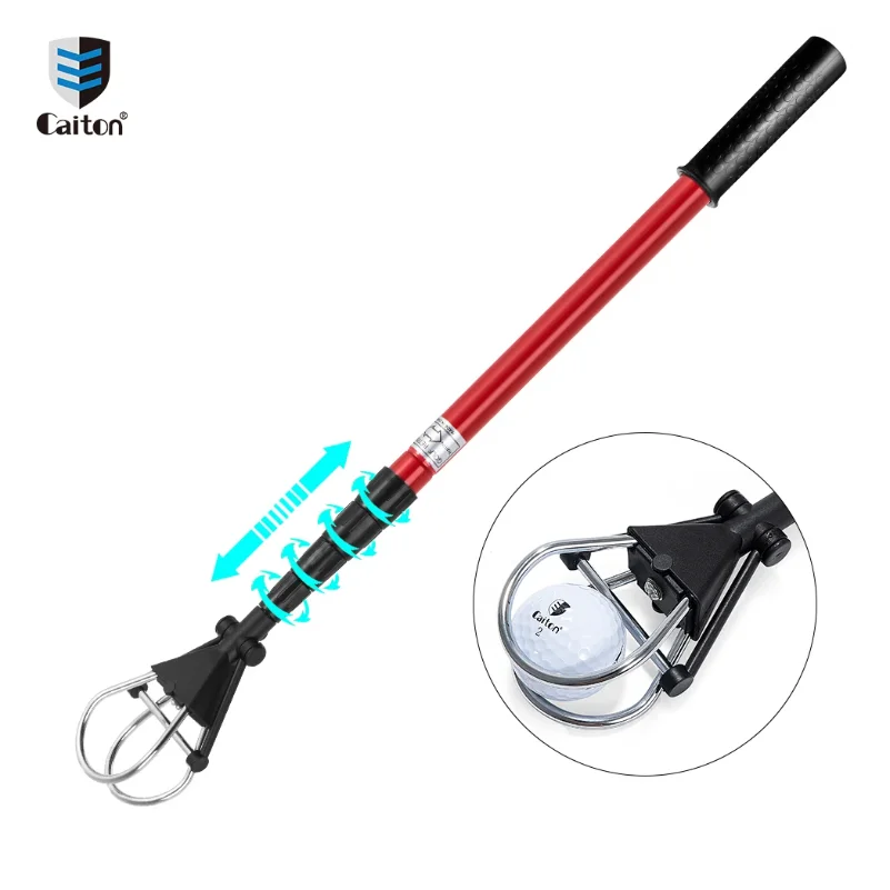 6FT/15FT Golf Ball Retriever, Telescopic Aluminum Pole, Durable and Lightweight, Easy to Use, Ideal for Quick Ball Retrieval