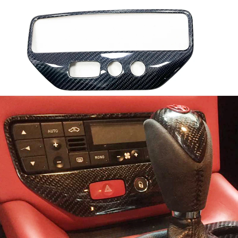 

Suitable for Maserati GT GCGTS MC refitting dry carbon fiber air conditioning control panel with interior decoration sticker.