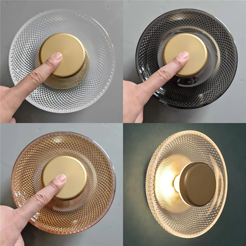 

Современные настенные светильники из цветного стекла, скандинавское светодиодное освещение, чаша, подвесные бра, прикроватная лампа для гостиной, спальни, светильники для внутреннего декора