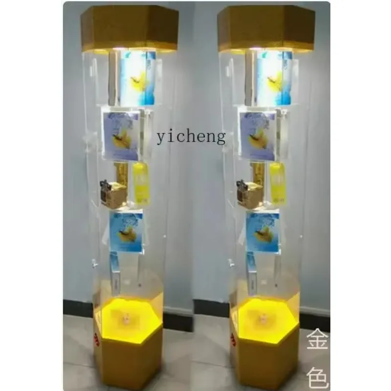 rotating  cosmetics glass display case gifts jewelry figure sample display rack  room decoration accessories
