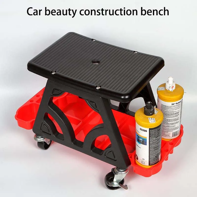 NEW Car Multi-Function Chair Mechanic For Wax Polishing Projects Car Creeper Stool Chair Mobile Creeper Seat Car Wash Supplies