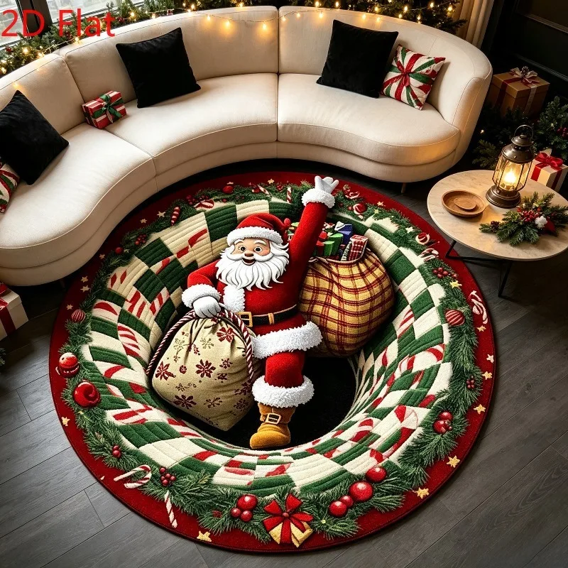 Classic Snowman Round Frosty Figure Red Hat Holly Scarf Surrounded By Poinsettias Gold Ornaments Cream 80x80cm
