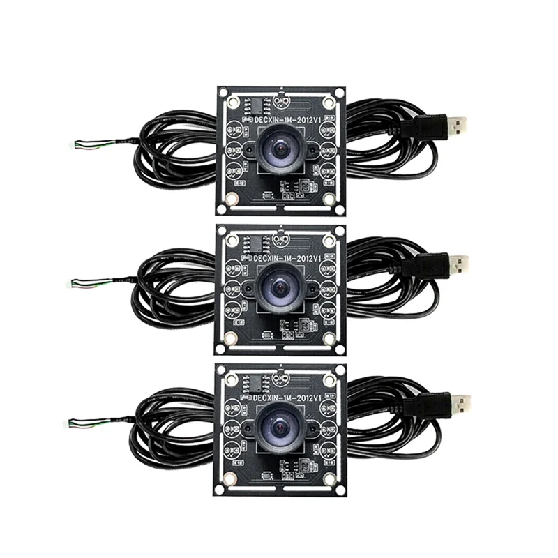 Hot-New 3PCS 100 Degree Camera Module 1MP OV9732 1280x720 USB Free Driver Manual Focus, with 2 Meter Cable for WinXP/7/8/10