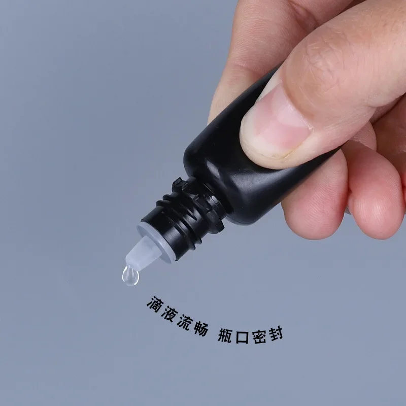 5ml 10ml Eye Dropper Bottle Plastic Pointed Tip Liquid Dispensing Squeeze Dropping Black Anti Light Theft Caps Refillable Empty