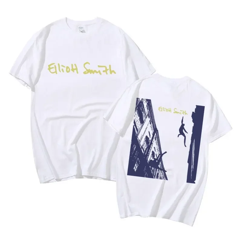 

Summer men's brand new Ott Smith singer print 100% pure cotton loose retro style fashionable high-quality streetwear