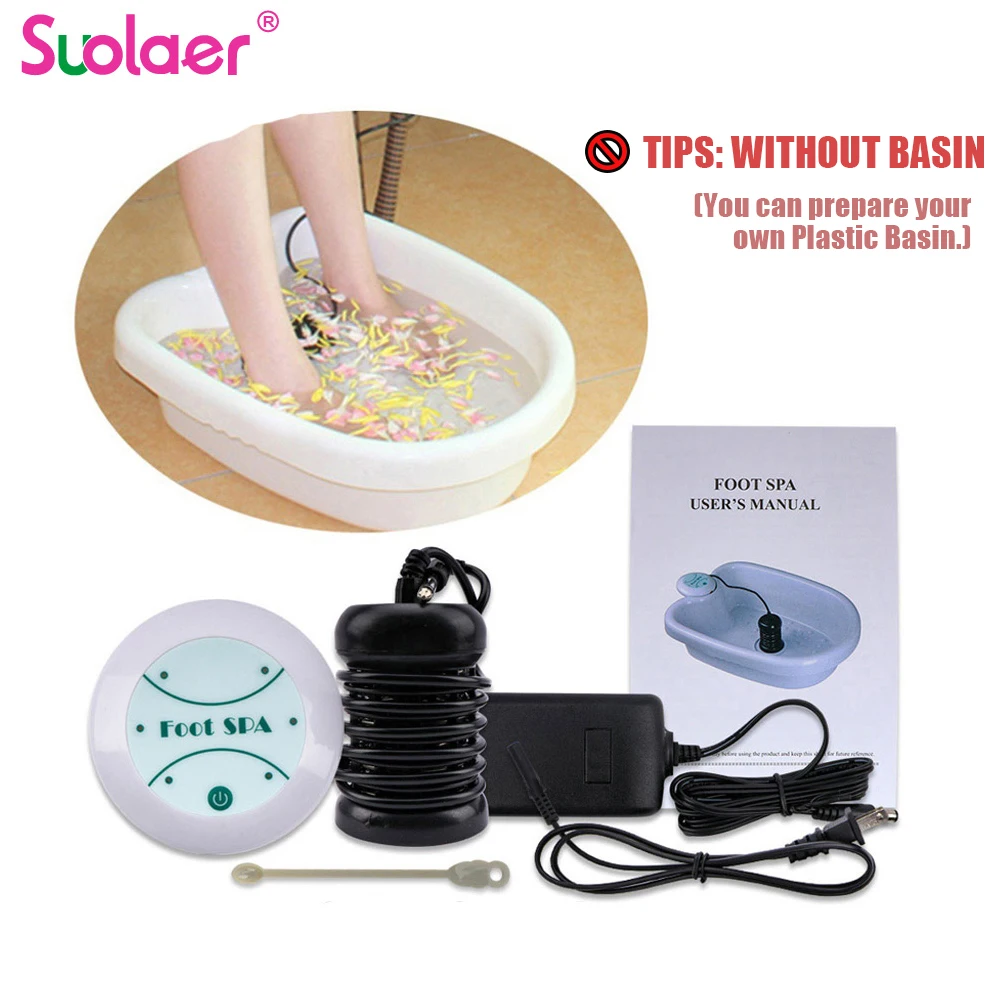 Home Ion Cleanse Detox Foot Spa Plastic Foot Tub Bucket Foot Bath Detox Device Ionic Detox Machine Men Women Health Care Tools