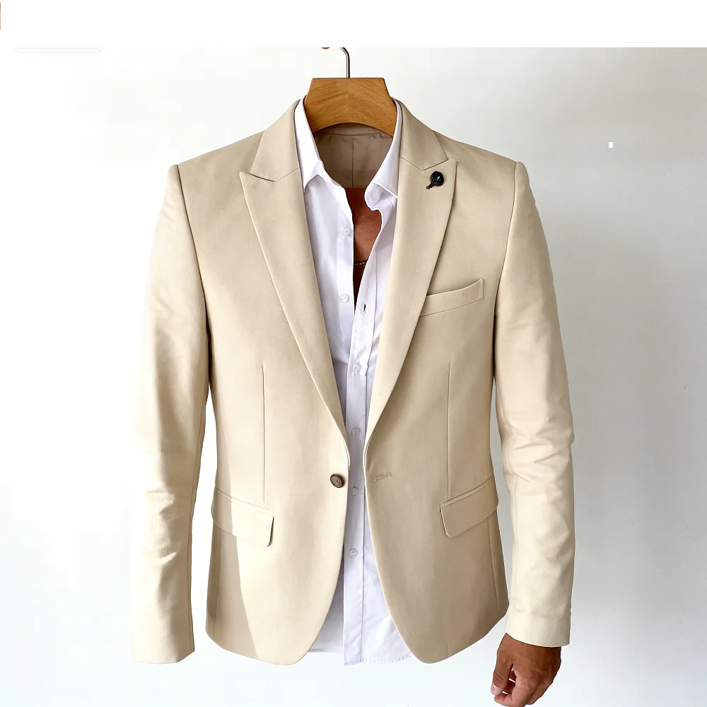 

Повседневный желтый костюм с отложным воротником для мужчин, облегающий, на каждый день, индивидуальный пошив, однотонный, смокинг, мужской костюм, комплект, мужская одежда