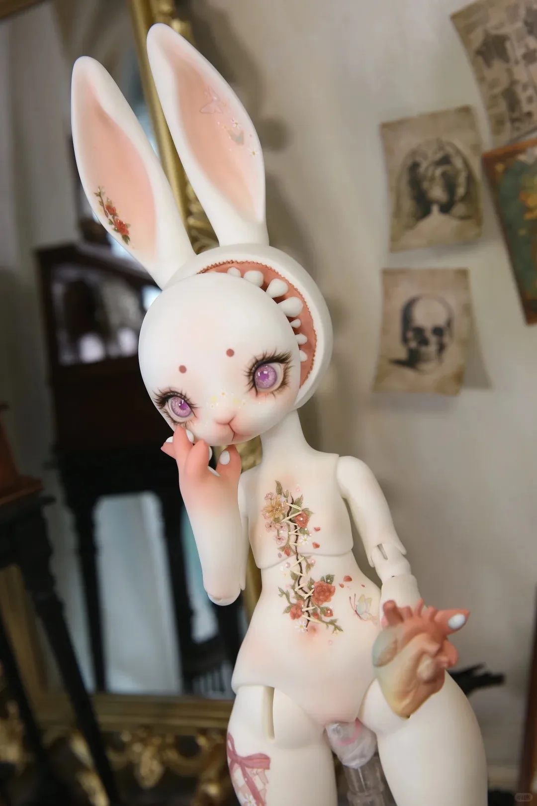2026 Nowa Lalka SD BJD 1/6 Modna Maska Królika Zwierzęcego Wysokiej Jakości Zabawka z Żywicy Królik