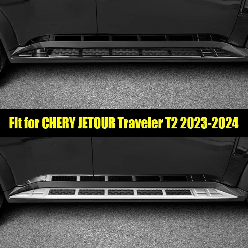 

New! Car Anti-slip Side Pedal Fit for Jetour Traveller T2 2023 2024 Three-dimensional Anti-slip Side Pedal Car Exterior Trim Par