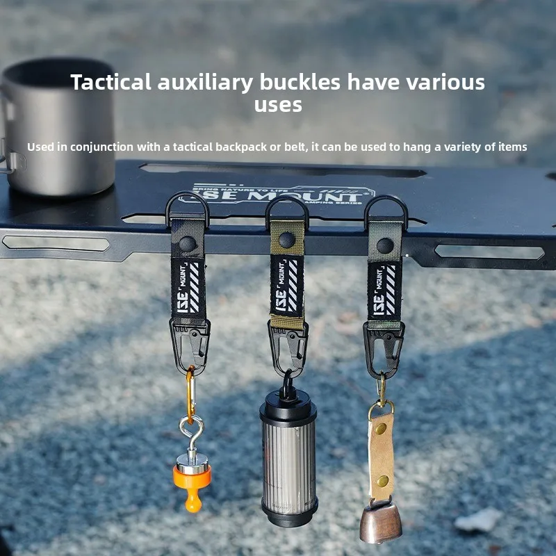 ISE MOUNT Outdoor Multifunctional Ribbon Buckle Short Eagle Beak Keychain Backpack Tactical Extension Belt