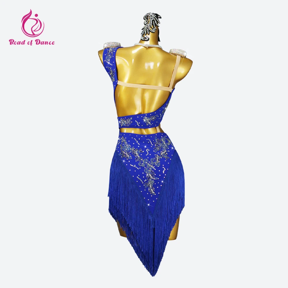 เต้นรําละตินเสื้อผ้าสตรี Ballroom Party Dress สาว Midi กระโปรงฝึกสวมใส่เด็ก Fringed การแข่งขันเซ็กซี่ชุด Samba เครื่องแต่งกาย