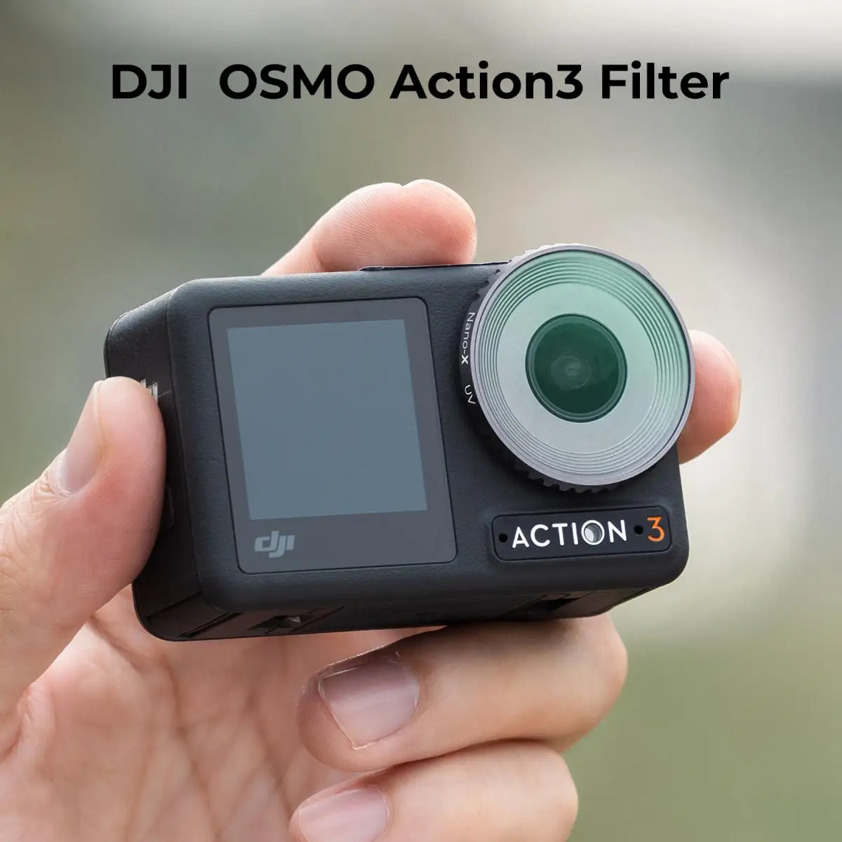 K & F Concept – filtre de lentille UV pour DJI Osmo Action 3, avec Film vert Anti-reflet imperméable simple face