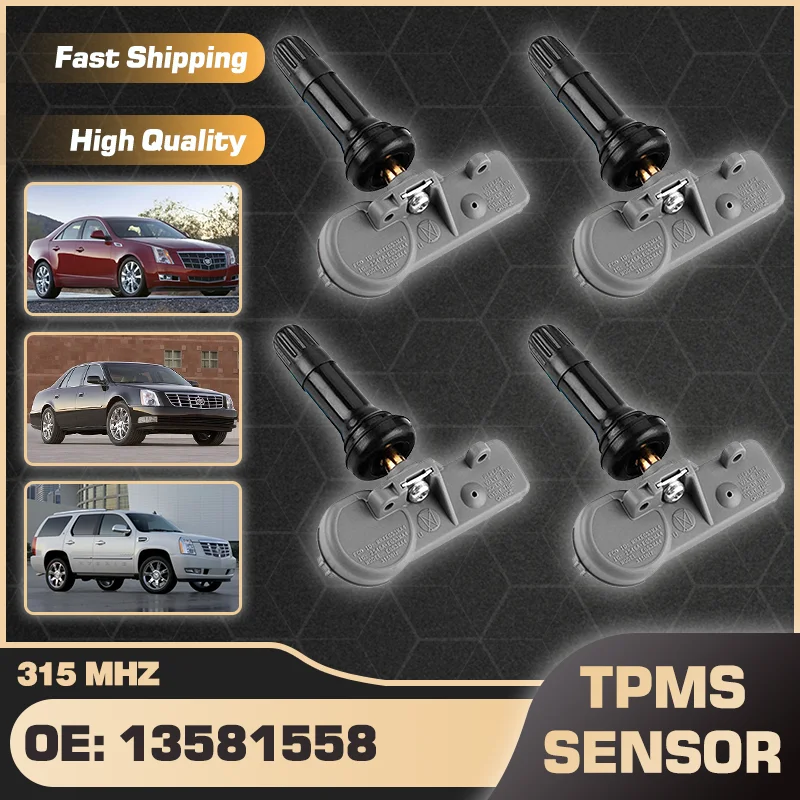 

TPMS Tire Pressure Sensor For Cadillac CTS 2008-2013 Cadillac DTS 2007-2011 Cadillac Escalade ESV EXT 2007-2016 13581558 315 MHZ