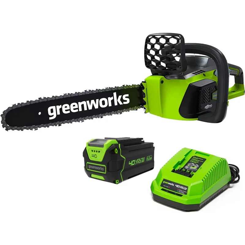 

Greenworks 40V 16" Brushless Cordless Chainsaw, 4.0Ah Battery and Charger Included