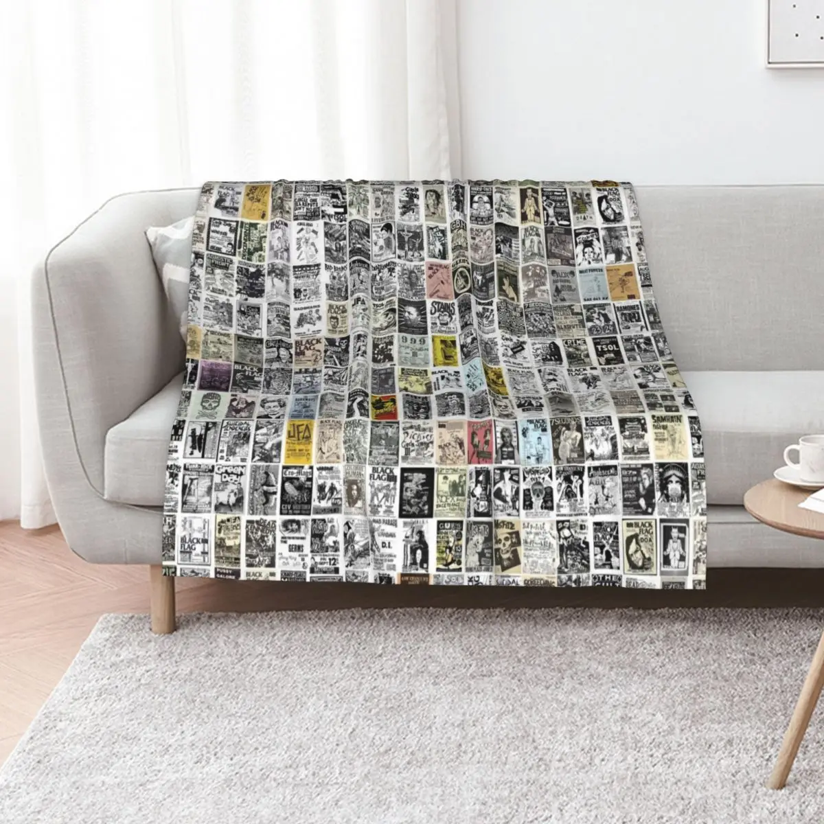 Vintage Punk Rock Flyers Throw Blanket Beautifuls Personalized Gift manga Hair Fashion Sofas Blankets