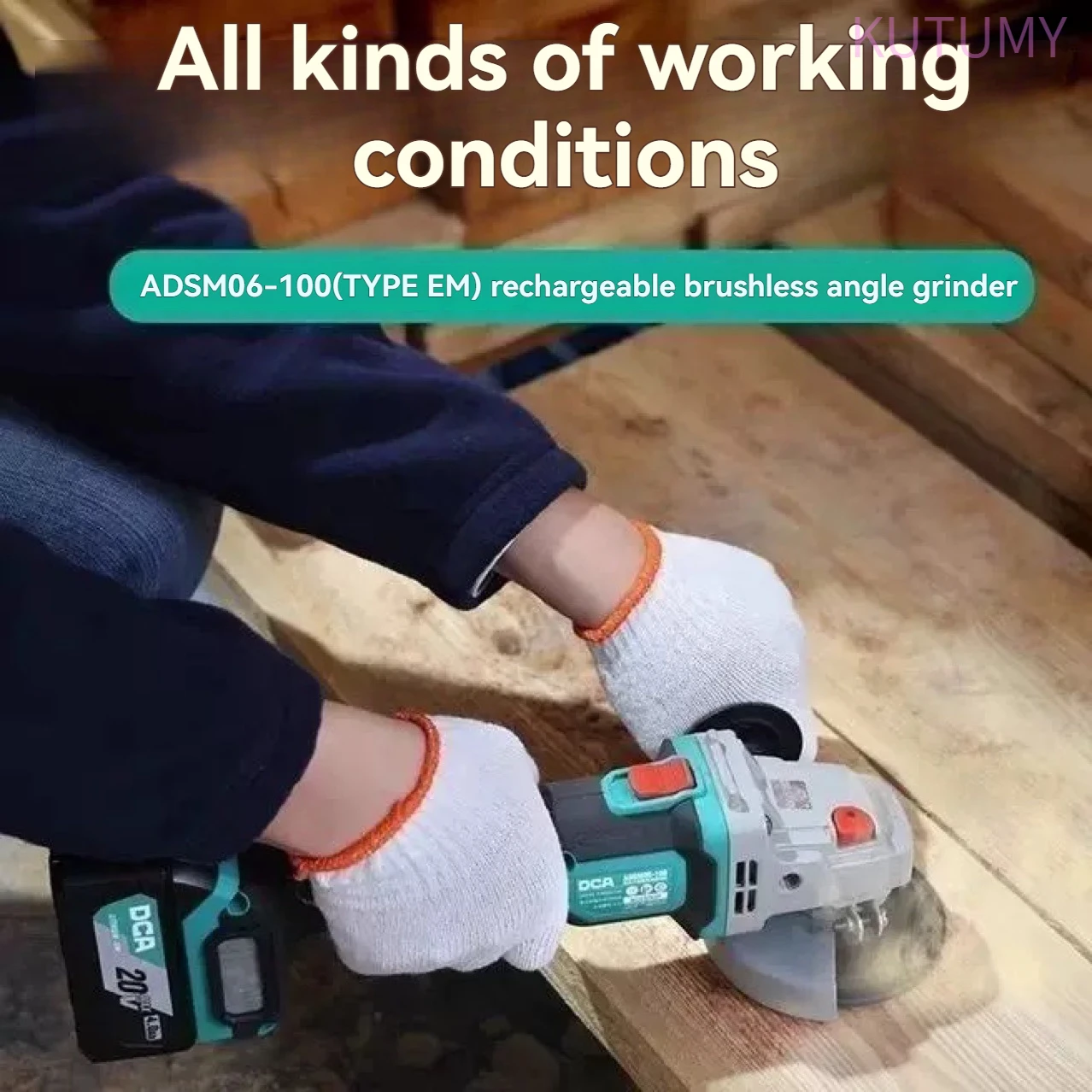 680W Brushless Cordless Angle Grinder, Battery-Powered Cut-Off Tool for Grinding, Polishing & Metal Cutting
