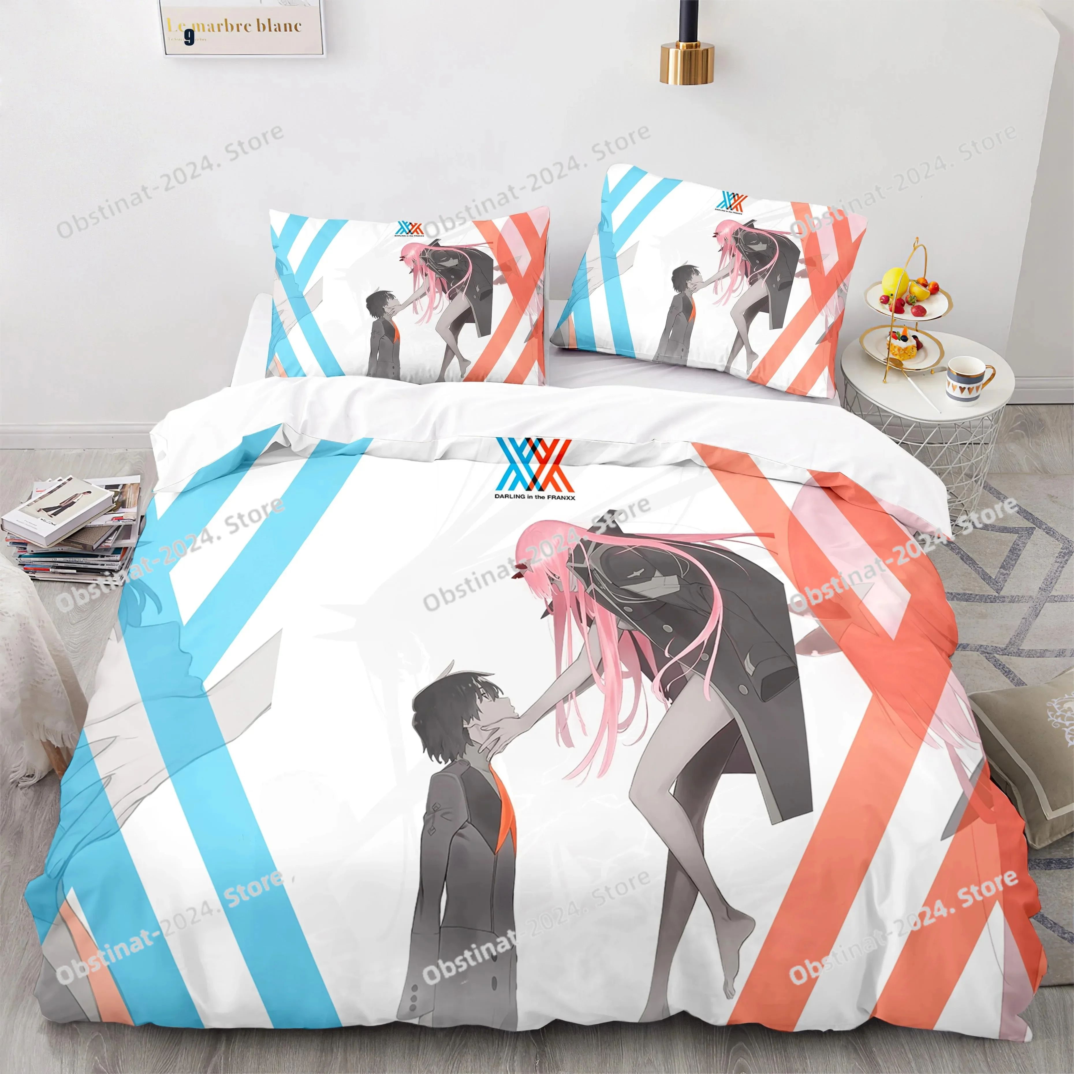 

3d Print Anime Darling In The Franxx Bedding Set Bedspread Single Twin Full Queen King Size Bed Sets Adult Kawaii Duvetcover Set