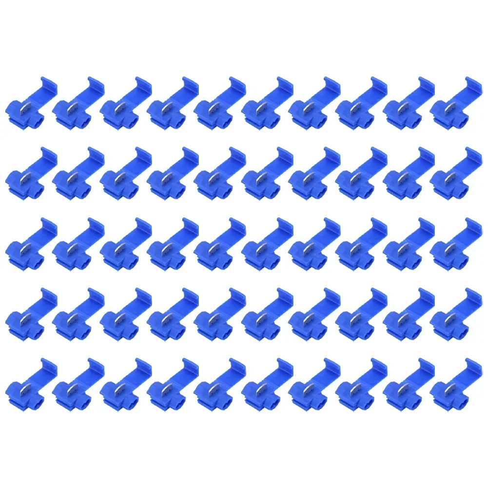 50x Wire Connector Quick Connector Terminal Crimping No Destructive No BreakWire Main Line Branch Clamp Set Wiring Accessories