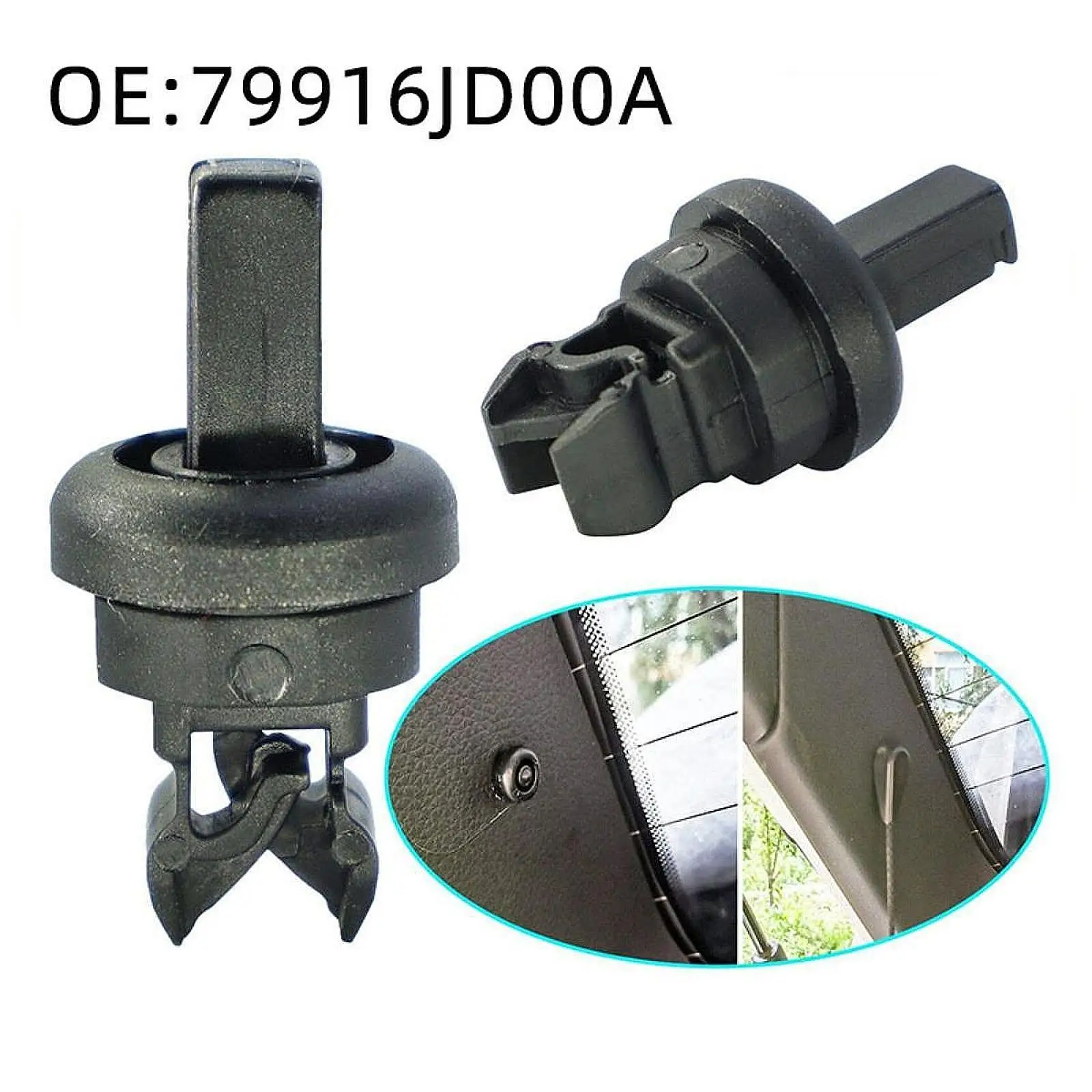 2Pcs Rear Boot Parcel Shelf Trunk Hook Parts Sturdy Easy to Install Replaces Trunk Cord Holder Premium for 2007-2013