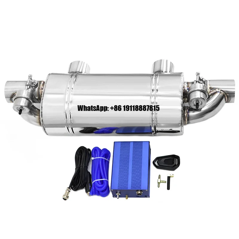 

Car Universal Valved Muffler Vacuum Electronic Valvetronic Exhaust Pipe Remote Control Dual Inlet Outlet 2/2.5/3 Inch 63/76mm