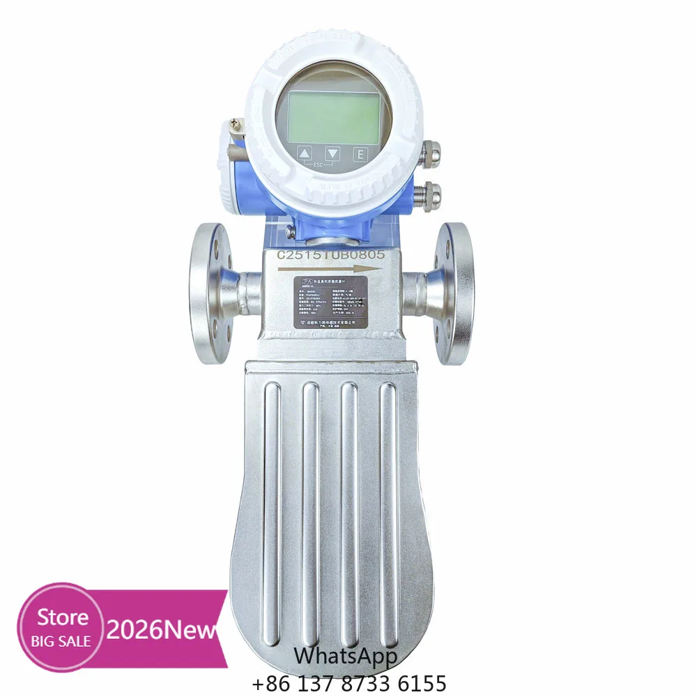 High-Pressure Stainless Steel Digital Flow Meter For Hydrogen Gas Oil Air Water Flange Connection 1.5 Times Experimental Margin