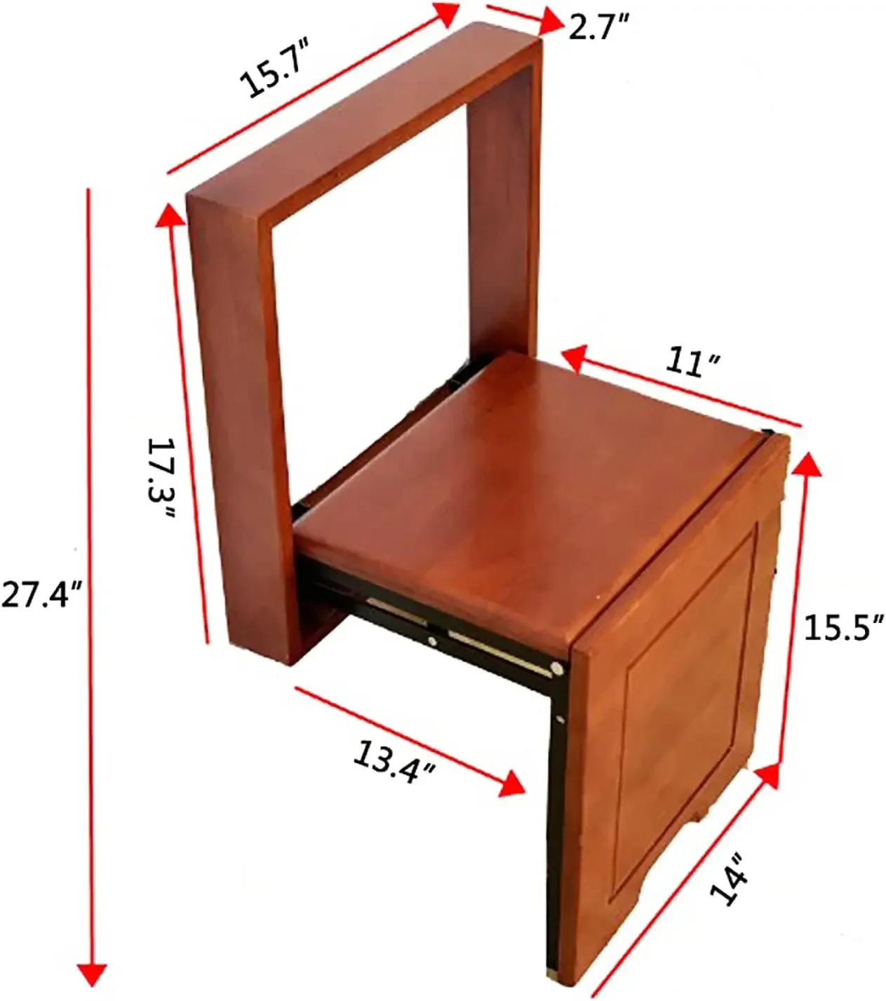 UQ Wall Mounted Entryway Shoe Bench Seat,Solid Wood Folding Stool Chair Shoe Changing Stool,Invisible Shower Seat for Elder Kids