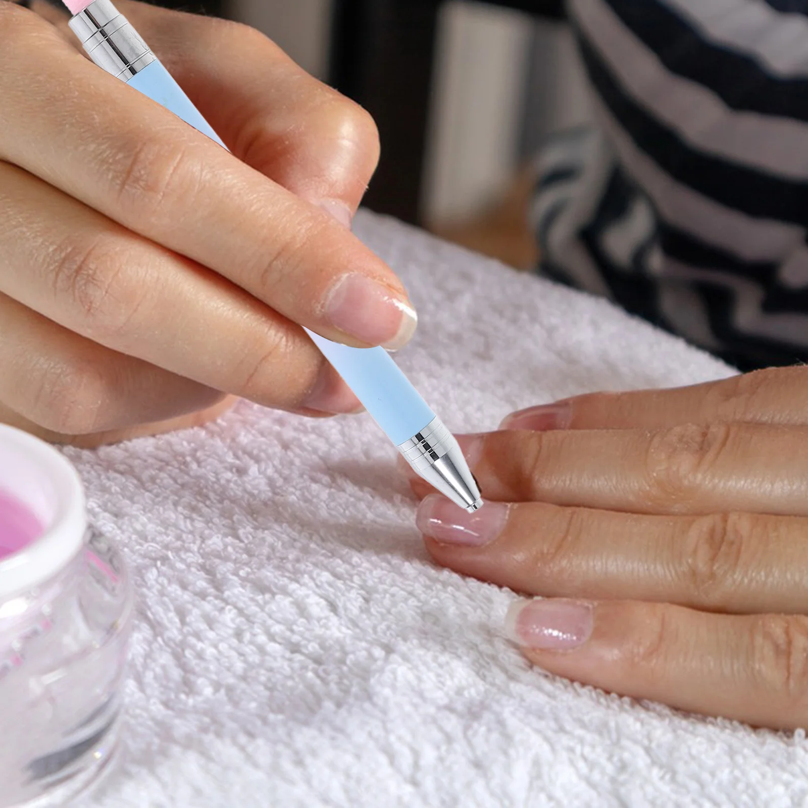 

1 set Nail Art Dotting Pen Tools Set Ergonomic Lightweight For Manicure Rhinestone Picker Pen