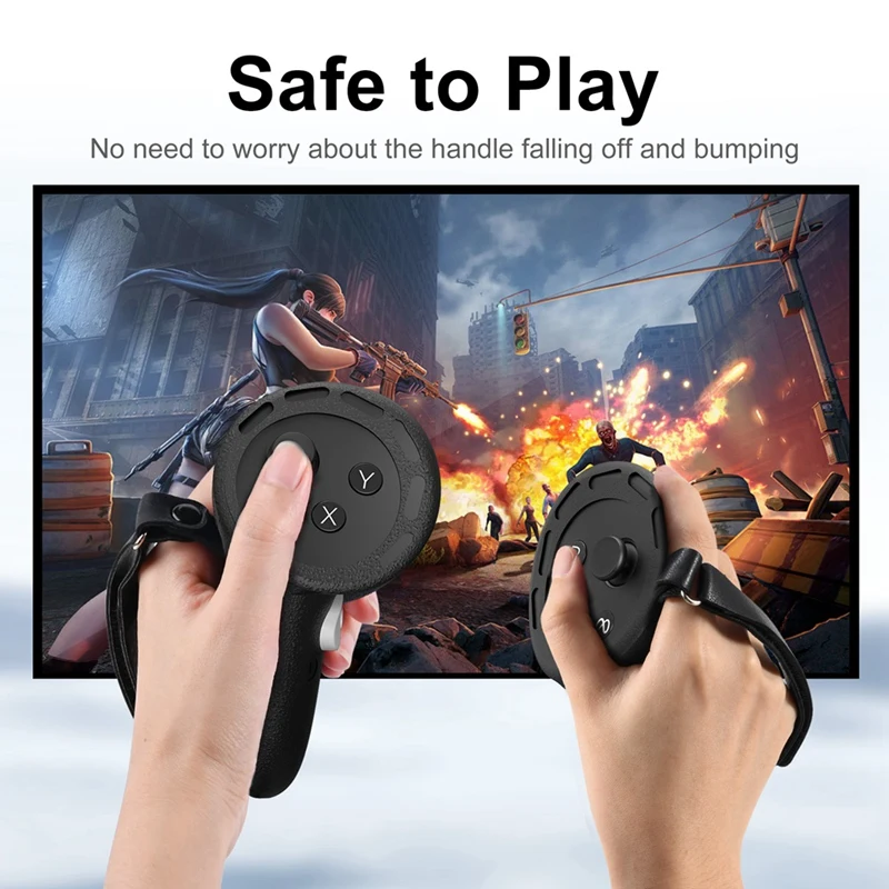 RISE-Silicone Cover Set For Meta Quest 3S Accessories,VR Silicone Face Cover,Touch Controller Grip Case,Camera Lens Protector