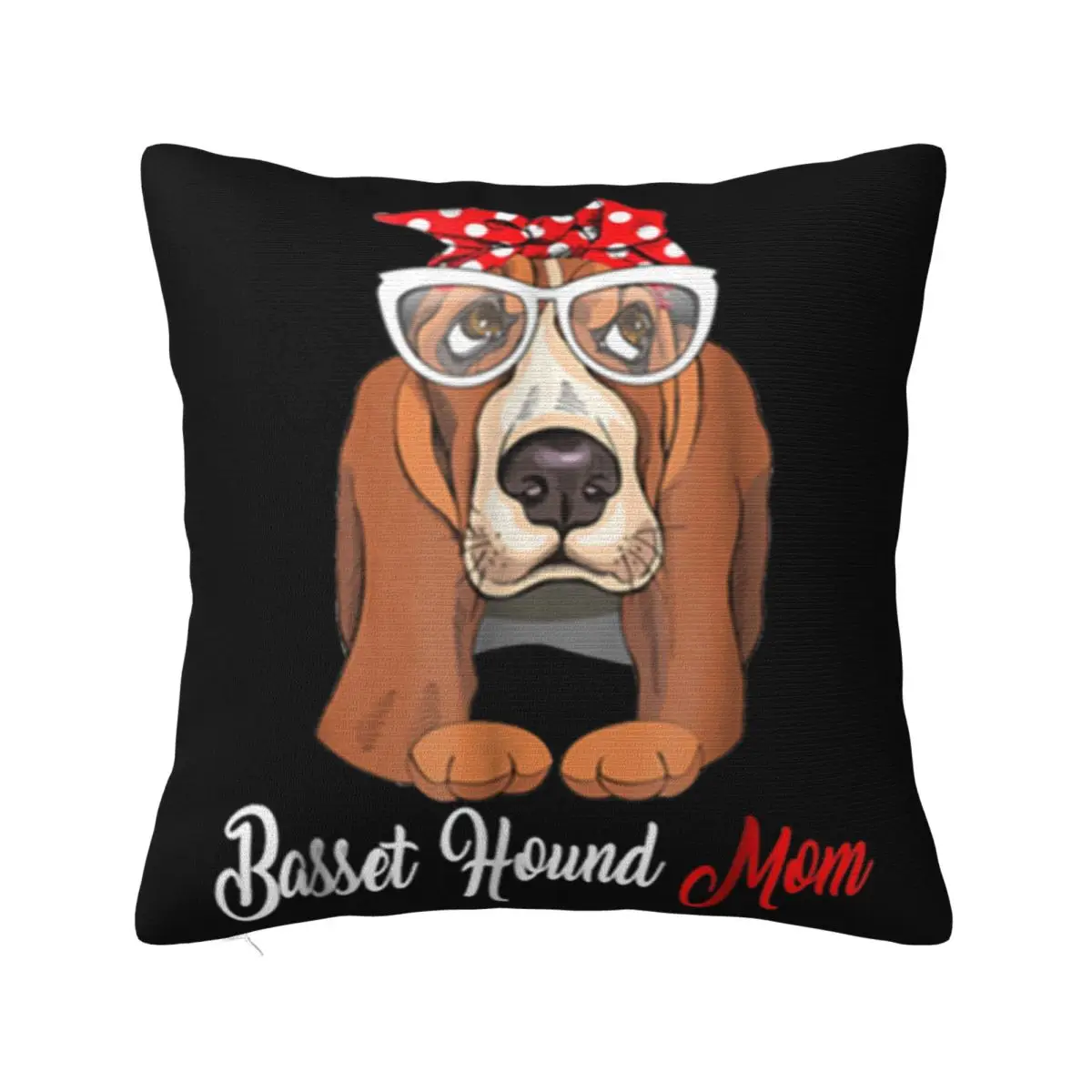 Premium Basset Hound Mom Birthday Gift Mothers Day Outfit Woman Mens Stylish Comfortable Pillow Case