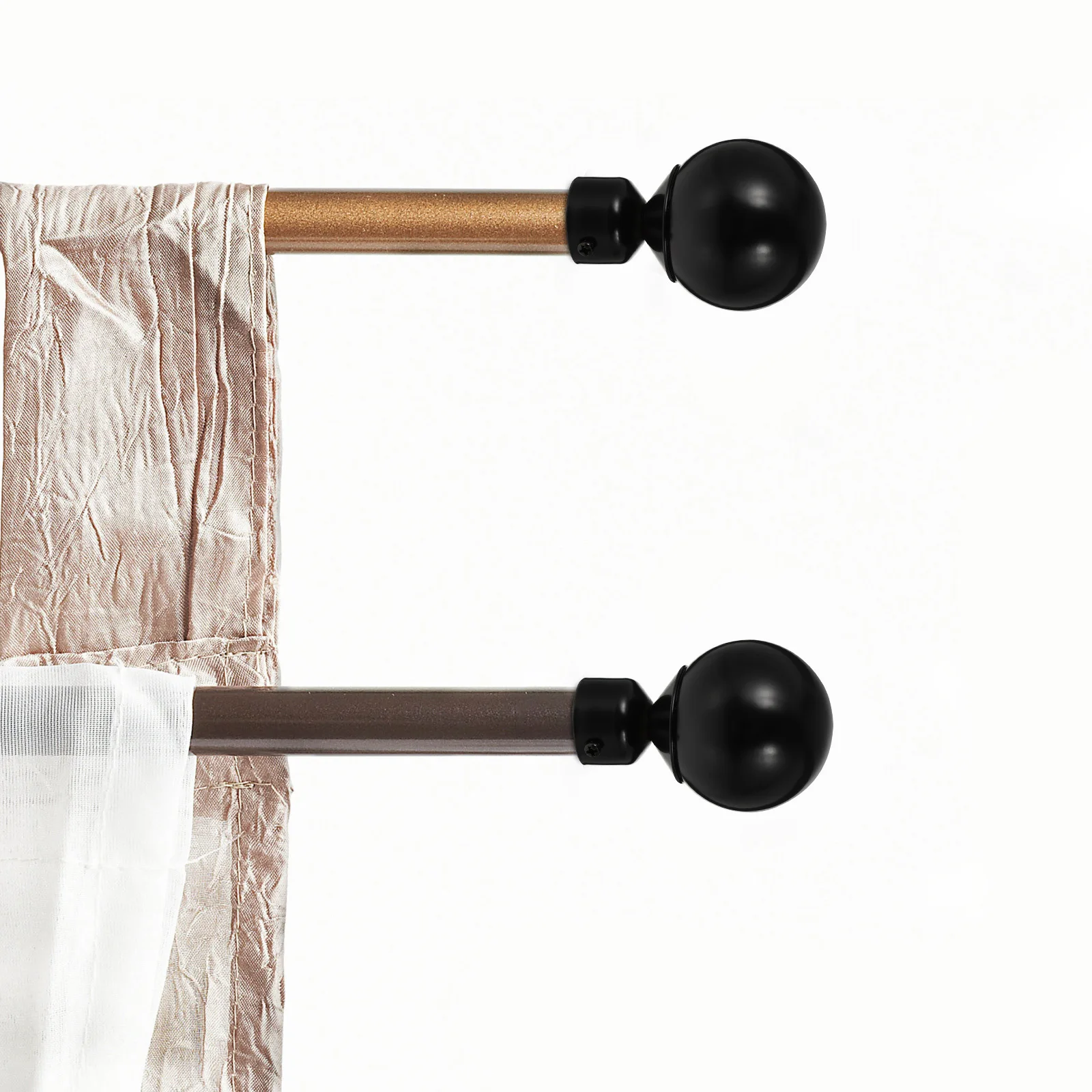 

2pcs Curtain Rod Decorative End Caps Roman Pole Heads Window Hardware Accessories For Home Office Decorative Fittings