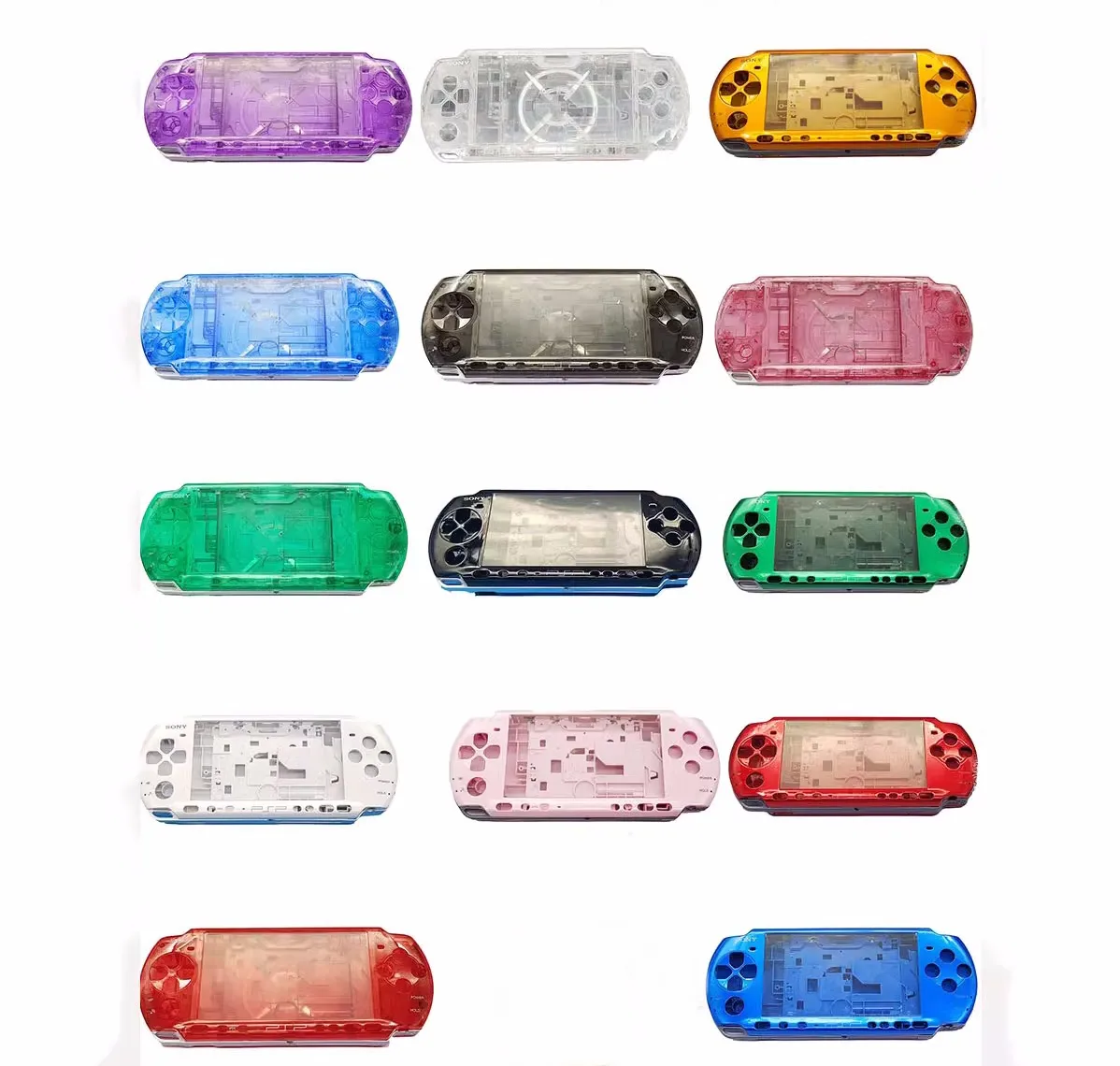 Carcasa de repuesto para juegos Retro DIY, carcasa para consola de juegos PSP3000 PSP 3000, cubierta frontal con Kit de botones, etiqueta de tornillos