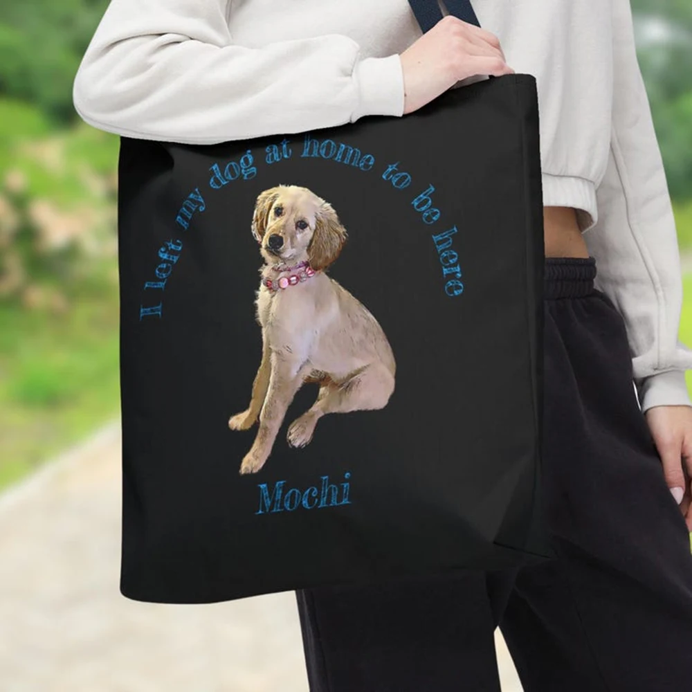 

Market Shopper Pet Canvas Tote Bag Custom Farm Puppy Print Local Pet Owners Fresh Produce Pet Food Bulk Buy Gift